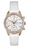 Seiko Leather White Mother-of-Pearl Dial Women's Watch #SNDY16