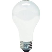 GE Lighting 72549 60-Watt Rough Service Frost A-Line Light Bulb, 2-Pack