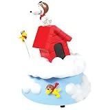 Peanuts Snoopy & Woodstock Flying Ace Music Box / Animated Figurine