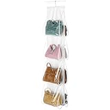 Whitmor 6044-14 White Crystal Collection Handbag File, Clear