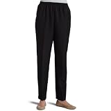 Alfred Dunner Women's Medium Pant,Black,14