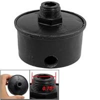 Amico Air Compressor Black Plastic 19mm Thread Filter Muffler