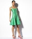 Ralph Lauren - Lauren by Ralph Lauren Silk Dupioni Square-Neck Dress with Flared Skirt