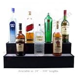 2 Tier Lighted Liquor Bottle Bar Shelf: 102 Length