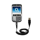 Coiled Power Hot Sync and Charge USB Data Cable w/ Tip Exchange for the O2 XDA Cosmo - Gomadic Brand