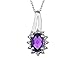 Amethyst Pendant with Diamonds 2/5 Carat (ctw) in title=