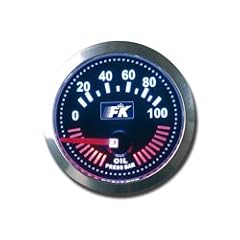 FK Zusatzinstrument Serie 1 �ldruck-Instrument Glas schwarz get�nt power weiss Durchmesser: 52 mm
