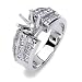 Guiseppina 14k White Diamond Ring (30 Princesses = 1.28)