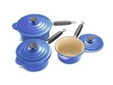 Le Creuset Blue 3 Piece Saucepan Set (2908.63)  from Le Creuset