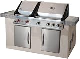 Napoleon Prestige II Gemini Series BIPT750RBINSS 50 Built-in Gas Grill with 968 sq. in. Cooking Surface, 94000 Total BTU, 3 Bottom Burners, 2 Infrared Burner, Infrared Rear Rotisserie Burner and WAVE Rod Cooking Grids: Stainless Steel: Natural Gas