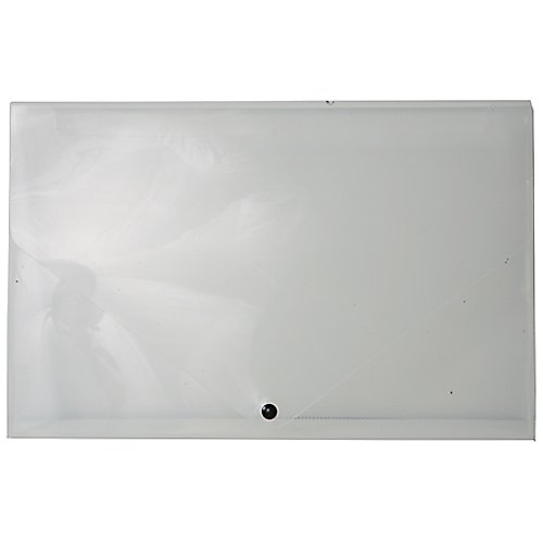 Large Clear Plastic Snap Closure Portfolios (11 x 17 x 3/4) - Sold Individually