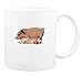 Mug with mother, pig, nursing, brown, piglet