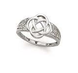 14k White Celtic Knot Ring - Size 7.0