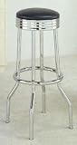 Review AtHomeMart COS2408 / Pair of Retro Polished Chrome Swivel Bar Stools
