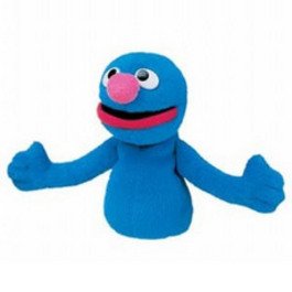 Childrens Toyshop  Toys : Sesame Street - Plush - Grover Finger Puppet