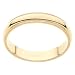 14k Yellow Gold Milgrain Edge Men's Wedding Band, 4mm.