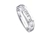 Jewelry : Mens 14k White Gold 0.50 ctw Princess Cut Diamond Wedding Band