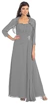Hot Sale Mother of the Bride Formal Evening Dress #630 (2XL, Gray)