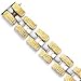 Sterling Silver 14k D-Cut Shiny Finish Bracelet - 7.25 Inch