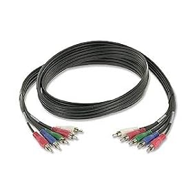 Component Audio video Cable, RCa Connectors, 25ft by Ziotek