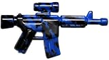 BrickArms 2.5 Scale LOOSE Weapon ARC Rifle BLUE with TIGER STRIPE CAMO