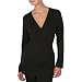 Natori Affinity Black Cotton Wrap Top