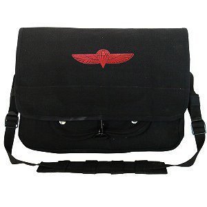 Black - Israeli Paratrooper Shoulder Bag w/Emblem