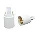 E-Simpo 4pcs Gx23 to E26/E27 Lamp Base Holder Socket Adapter, Refinded Gx23 to E26/e27 Bulb Base Converter CFL PL-S PL-C Bulb Holder Conversion Double Tab.2P in Parallel (4-Pack)