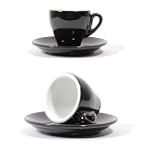 Milano Black Espresso Cups - Set of 6 - Original By Nuova Point Italy