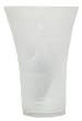 Art Glass White Trumpet Vase 7 1/2"H x 5 1/4"D