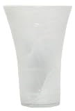 Art Glass White Trumpet Vase 7 1/2"H x 5 1/4"D