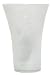 Art Glass White Trumpet Vase 7 1/2"H x 5 1/4"D