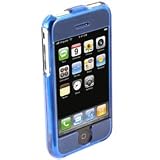 Apple IPhone Transparent Blue Snap On Cover With One Swivel Belt Clip