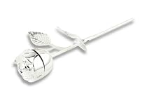 Wedding Favors - Rose Ring Box Silver Plated