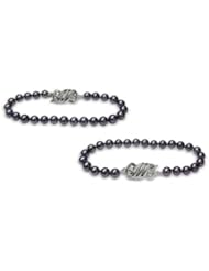 5.5x6mm Black Freshwater Cultured Pearl Bracelet - 8 inches
