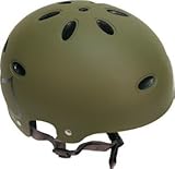IMAGE OF PRO-TEC Omar Hassan B2 SXP Liner Matte Army Junior Skateboard Helmet - CE/CPSC Certified