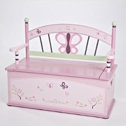Levels of Discovery Sugar Plum Toy Box Bench