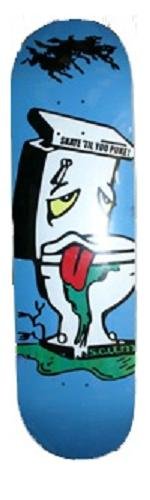 Scum Skate Til You Puke Bowl Skateboard Deck (8.5-Inch)