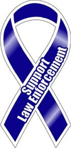Amazon.com: Support Law Enforcement Blue Ribbon Magnet: Automotive