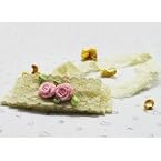 NewBorn Headband in soft Lace with Rose