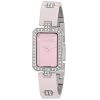 Haurex Italy Women's XS357DP1 Miroir Rectangular Pink Ceramic and Crystal Watch