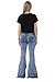 Glamour Outfitters 60s 70s Light Wash Flares Faded Bell-Bottom Flared Jeans - Blue