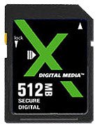 X Digital Media XHO0512SD 512MB 45x Speed Secure Digital Card