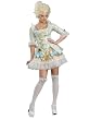 Sexy Marie Antoinette Costume White Blue Mini Dress Victorian Princess Costume