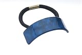 France Luxe Rectangle Ponytail Holder - Sapphire Ice