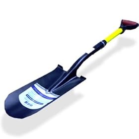 Pro-Grade Classic Drain Spade Shovel - Non-Splinter Fiberglass Handle with D-Shape... by RT