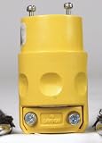 Leviton 660-515CV-0CV 15 Amp Vinyl Connector Grounded 125 Volt, Yellow