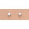 14kt White Gold Ball Earrings 4 Millimeter