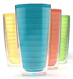 Tropix Summer Rainbow Set of Four 23 oz.Tumblers