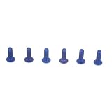 6946 FT Button Head Cap Screws Blue Alum 4-40x5 16(6) by Associated Electrics Inc.